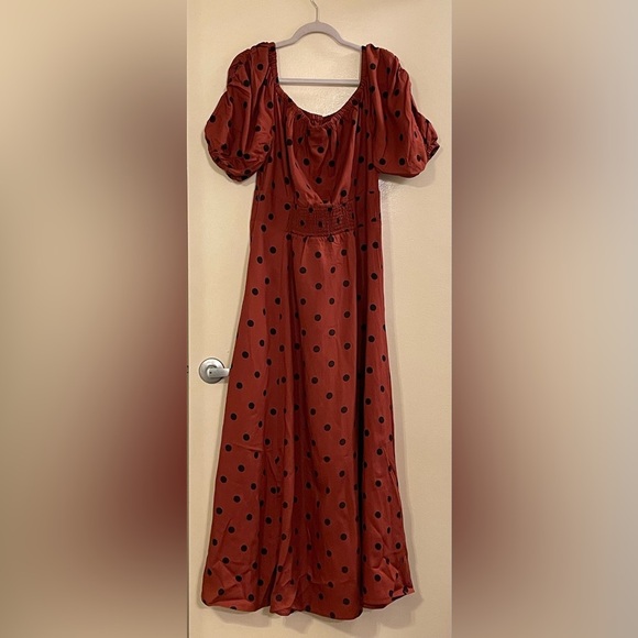 MAEVE by ANTHROPOLOGIE NWOT Lucienne Off the Shoulder Maxi Dress *NO BELT* - Picture 7 of 13